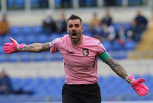 during the Serie A match between SS Lazio and US Citta di Palermo at Stadio Olimpico on November 22, 2015 in Rome, Italy.